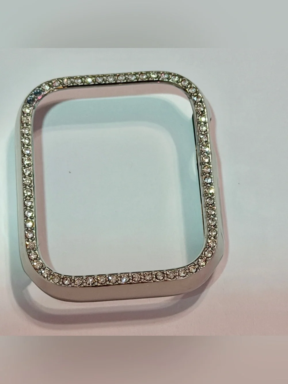 Sparkling Silver Chrome & Rhinestone Case for Apple Watch Series 7 45mm